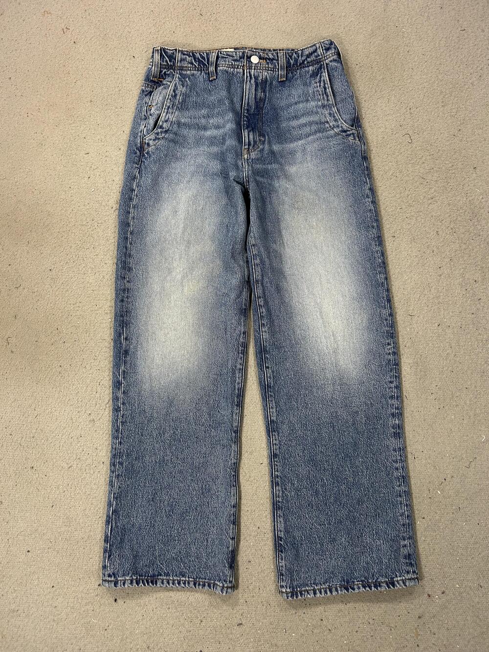 Pilcro Jeans Womens 27 Blue High Rise Straight Leg Relaxed Fit Vintage Wash